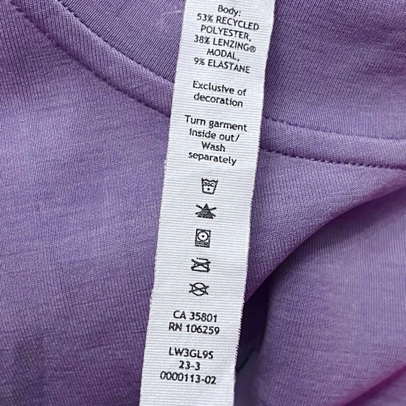Lululemon Perfectly Oversized Cropped Softstreme Sweatshirt Purple Sz 2 - Picture 11 of 11